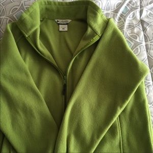 Green Columbia Fleece full zip jacket GUC